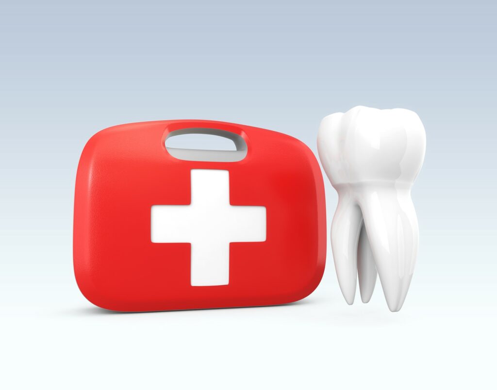 tooth next to medical bag